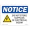 Signmission OSHA Sign, 7" H, Rigid Plastic, Do Not Store Supplies In Electrical Sign With Symbol, Landscape OS-NS-P-710-L-11381 - alternate 1